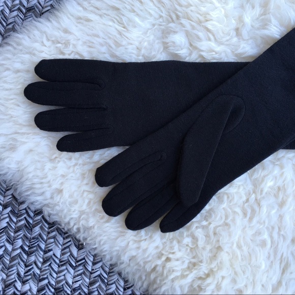 Jacob - Long Black Fitted Gloves - Picture 2 of 4